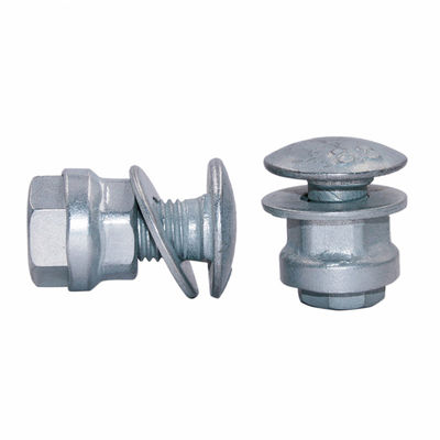 Accesorios de barandillas galvanizadas Cerrojo y tuerca para la barrera de tráfico antiterrorista