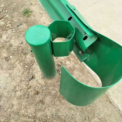 Post redondo revestido con polvo galvanizado de alta durabilidad para barreras de choque de barandillas de carretera