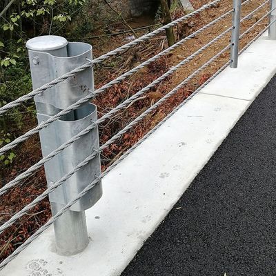 Barrera de cables de vigilancia de carreteras para la seguridad vial en recubrimiento de zinc y color personalizado