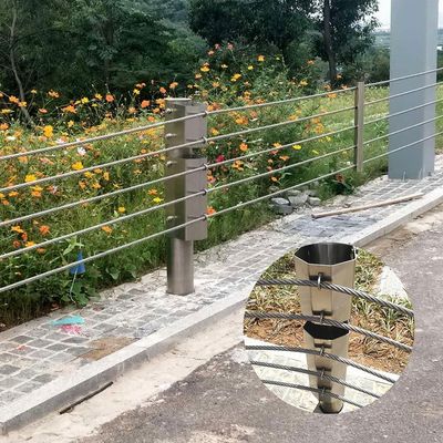 Barrera de cables de vigilancia de carreteras para la seguridad vial en recubrimiento de zinc y color personalizado