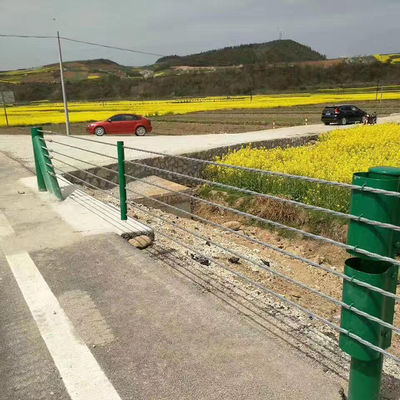 Barrera de cable de seguridad para el tráfico vial barreras de cuerda de alambre de acero con color personalizado