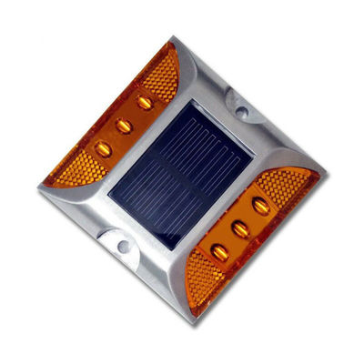 Seguridad vial de los pernos de seguridad IP68 resistente al agua con energía solar de aluminio incrustado ojos de gato LED pernos de la carretera