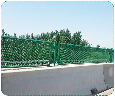 Rejilla de alambre de metal aplanado expandido para carreteras Puente anti-brillo