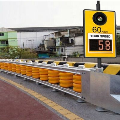 Barrera de acero amarilla de seguridad vial de rodillos de protección de carreteras con mayor durabilidad