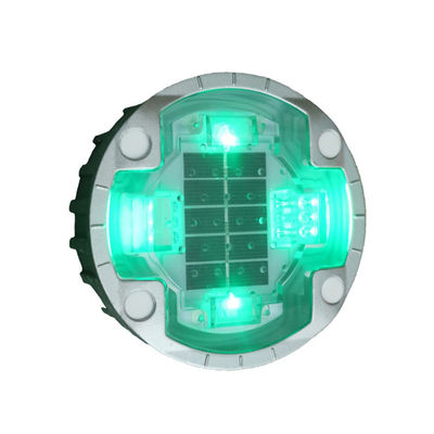 30T Aluminio LED Solar Road Stud para Marcador de Carretera de Carretera en Verde y Amarillo