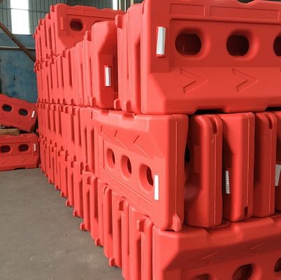Barrera de tráfico de plástico para la seguridad vial de 2M PE T de forma roja amarilla