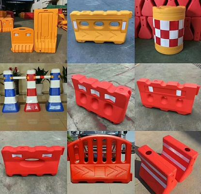 Barrera de agua de plástico PE para equipos de seguridad vial y gestión del tráfico