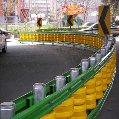 Barreras de rodillos de material de polietileno para la seguridad vial