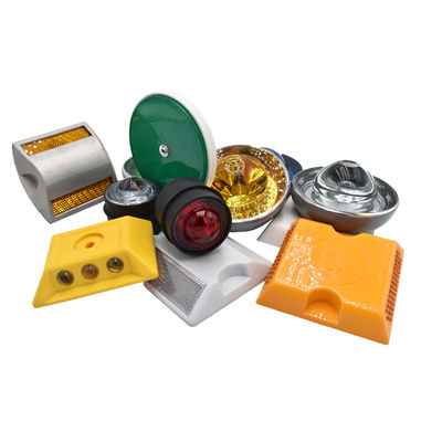 Aluminio PC Solar Road Stud con reflector LED rojo y capacidad de carga solar