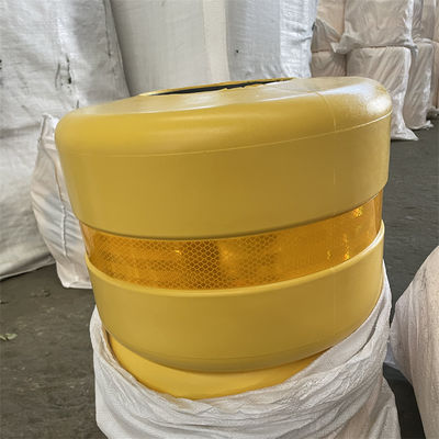 Seguridad del tráfico en carretera EVA PU cojín de rodillo Barrera de choque en amarillo para uso en carretera
