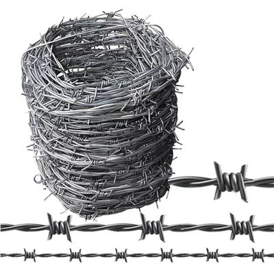 Cerco de alambre de púas galvanizado y sumergido en caliente con material de acero inoxidable