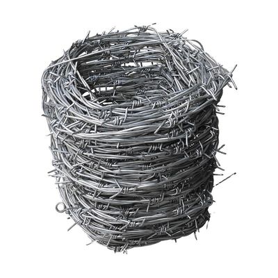 Cercas de alambre de púas de acero galvanizado ISO para seguridad exterior