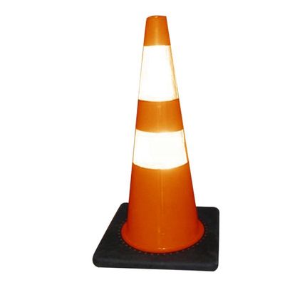 Alto nivel de visibilidad Cone de tráfico vial de PVC de color naranja Para las precauciones de seguridad vial
