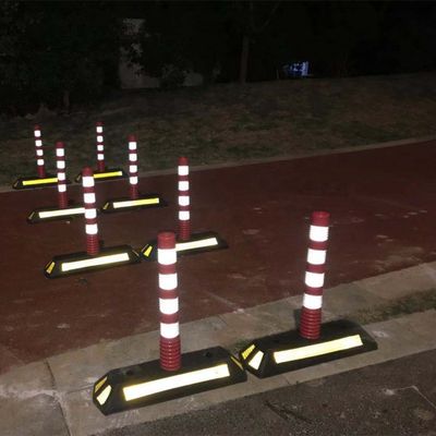 Base de caucho de alta visibilidad PE plástico tráfico cono tráfico con material duradero