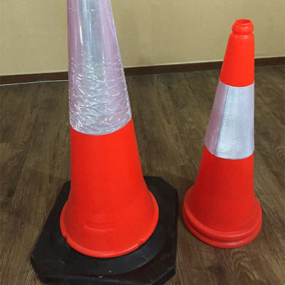 PE Cono de carretera de plástico Naranja Cono de tráfico de carretera visible