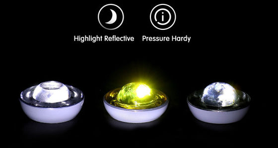 Seguridad vial vidrio reflector ojos de gato rodillos de tamaño personalizado para el pavimento