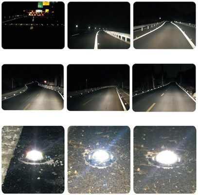 Aluminio Solar Incorporado Cat Eye Road Stud con material resistente a los golpes 104 * 123 * 23mm