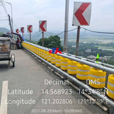 Utilizado en la carretera Eti Barrera rotativa EVA PU Barrera de choque con cojín de rodillo para la seguridad del tráfico en las carreteras