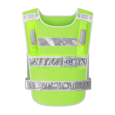 Logotipo personalizado aceptado Alta visibilidad 100% poliéster verde oscuro chaleco reflectante