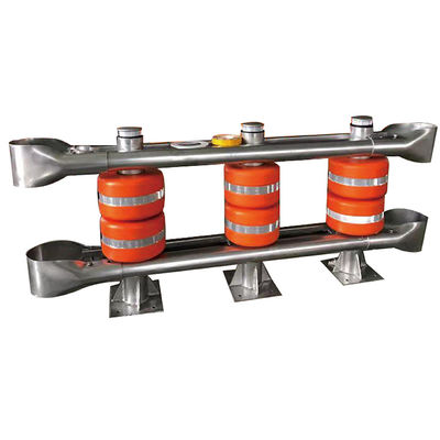 Barrera de rodillos de barandillas amarillas para sistemas de rodadura de seguridad vial de acero inoxidable