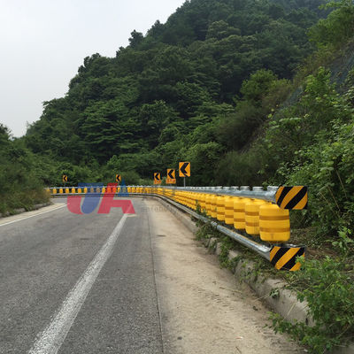 Barrera de choque de rodillos de seguridad para carreteras