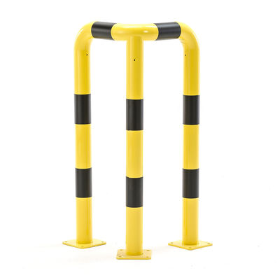 Protectores de columnas de barrera de colisión de seguridad vial con certificación CE amarilla para protección de bastidores