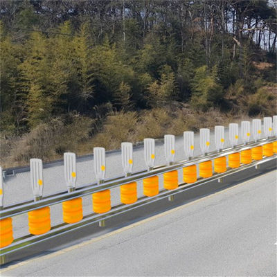 Barrera de choque de rodillos de seguridad para carreteras