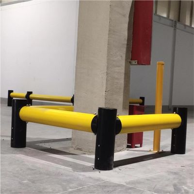 Protectores de columnas de barrera de colisión de seguridad vial con certificación CE amarilla para protección de bastidores