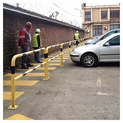 Protectores de columnas de barrera de colisión de seguridad vial con certificación CE amarilla para protección de bastidores