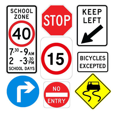 Tablero de mensajes reflectores personalizados Señal de carretera para la seguridad del tráfico 10cm-25cm cinta reflectante