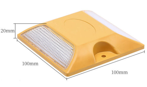 Seguridad del tránsito en el subsuelo PVC solar con luz intermitente 100*100*20mm