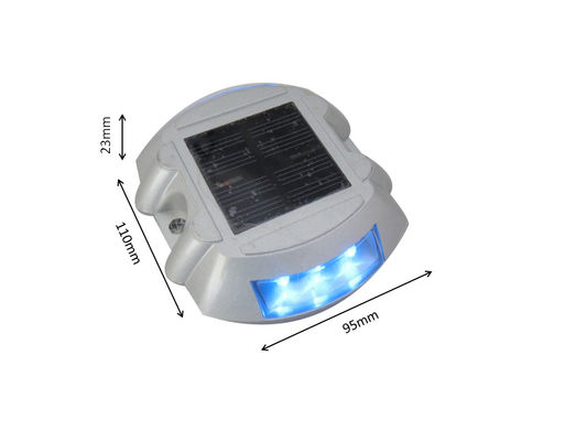 Embed Solar Road Stud con aluminio y advertencia LED en rojo azul amarillo blanco verde