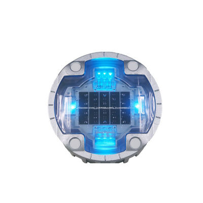 Vidrio reflector de pavimento de aluminio Ojo de gato Rodas con LED azul de alta reflexión