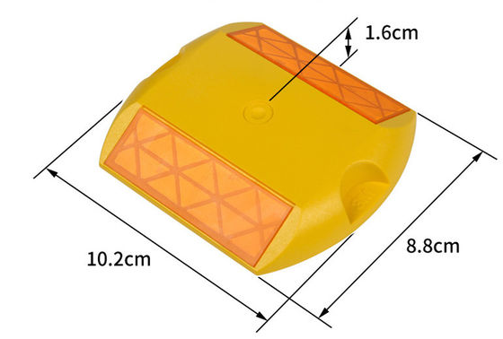 LED plástico reflector de ojos de gato luz solar rodillo hecho de PVC de alta visibilidad