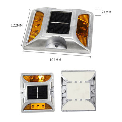 Ojos de gato de doble cara Rodas solares hechas de PC de aluminio con diseño de sombra roja