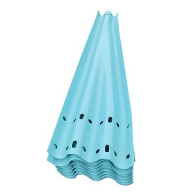 Rejillo de protección curvo de viga corrugada de acero de color personalizado con material Q235 Q345