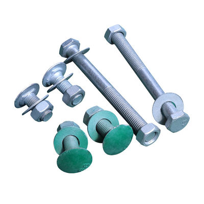 Galvanizado y en polvo recubrido con viga W barandillas de protección de carreteras Accesorios de barandillas de protección de acero Cerrojo y tuerca