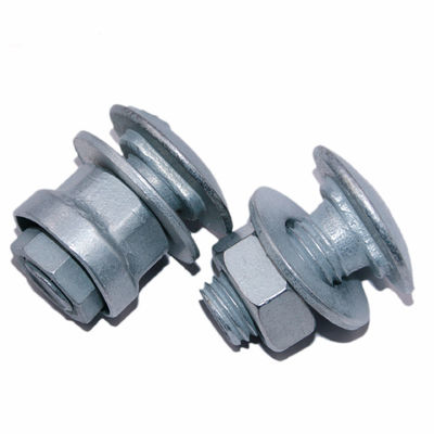Accesorios de barandillas galvanizadas Cerrojo y tuerca para la barrera de tráfico antiterrorista