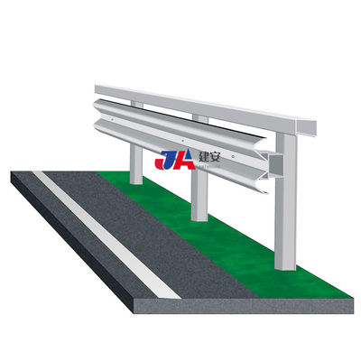 Barrera de tráfico de carretera con barandillas de acero galvanizado y en polvo y acero inoxidable